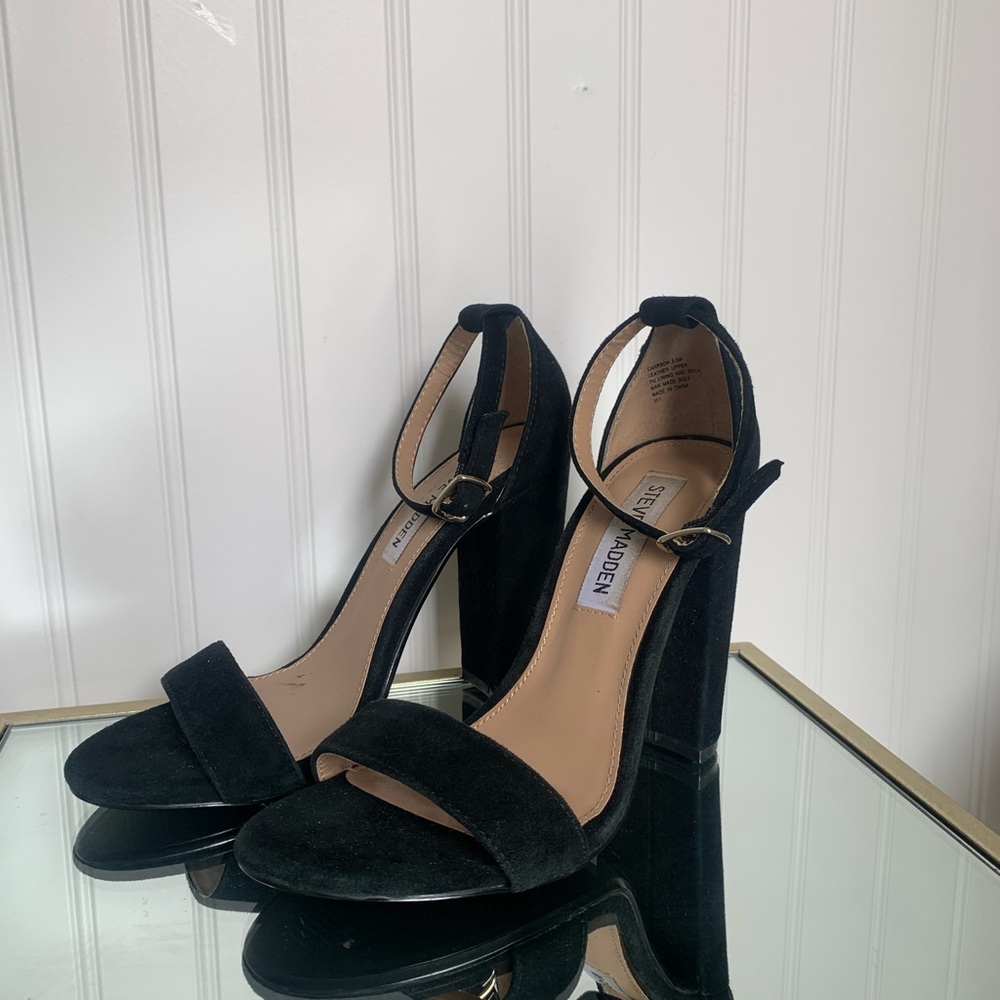 Steve Madden Women's Black Suede Heels